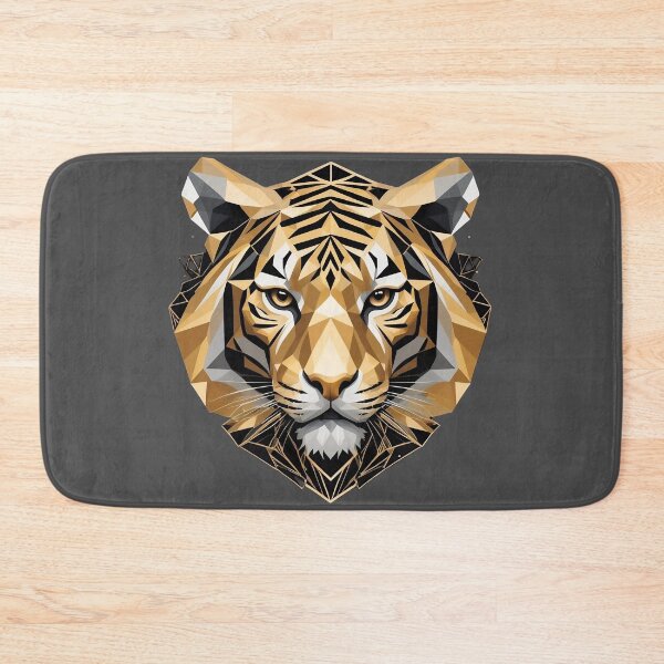 Item preview, Geometric Tiger Art - Minimalist Sticker & Poster designed and sold by VIRALOOP.