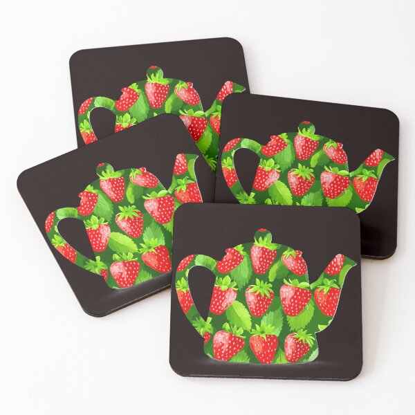 Item preview, Strawberry Tea Kettle - Afternoon strawberries tea pot designed and sold by scicilysimonee.