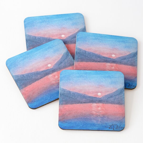 Item preview, Sunset Reflections – First Freehand Watercolor Landscape designed and sold by Vero De.