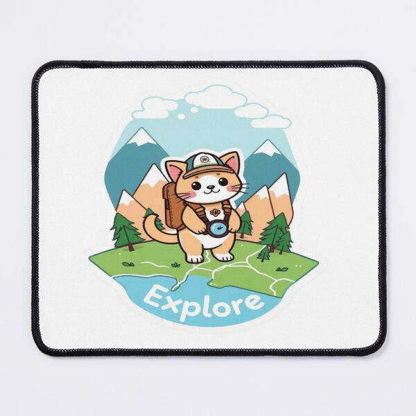 Item preview, Adventure Cat – Kawaii Explore Sticker Design Premium Cool Reloaded Trendy Best Gift designed and sold by Imaginarium of Chaos falcon88 .