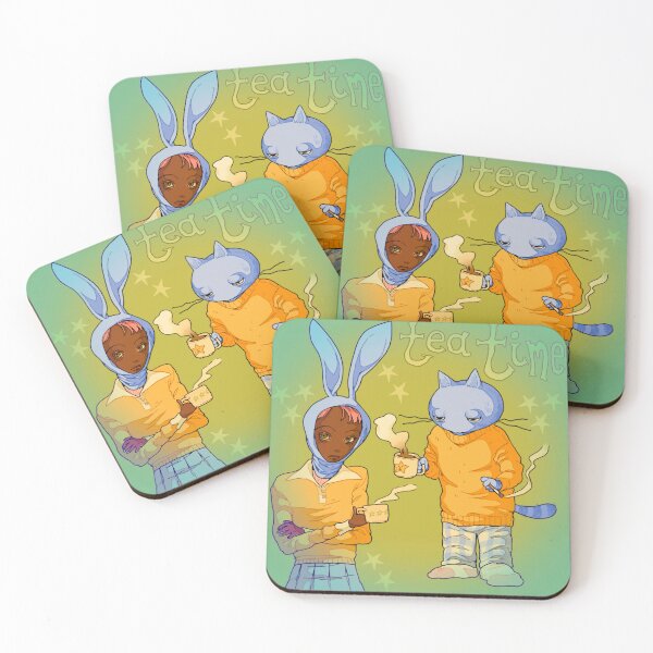 Item preview, Tea time bunnies  designed and sold by peachy-doodle.
