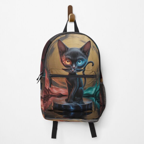 Item preview, Fire-Eyed Cat – Mystical Guardian of Shadows designed and sold by FusiTink.