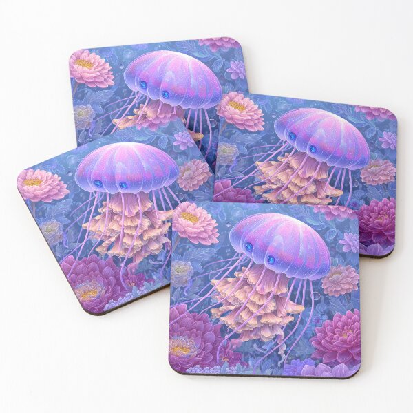 Item preview, Jellyfish Tentacles Flowers - Floral Coral Reef  designed and sold by scicilysimonee.