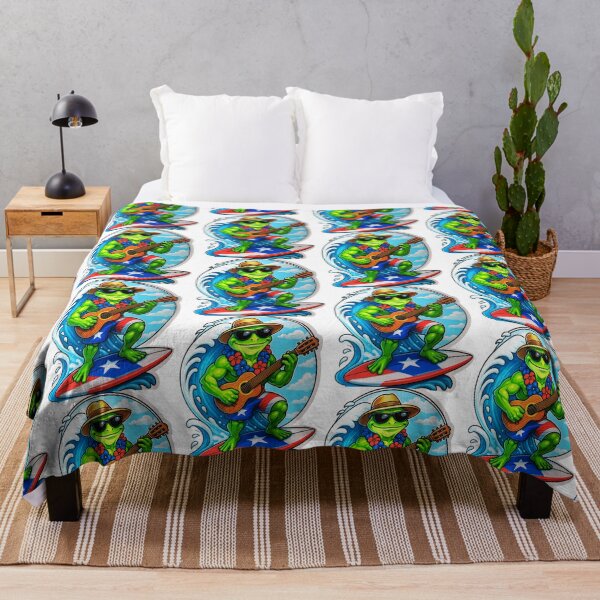Item preview, "Puerto Rican Surf Frog – Tropical Island Vibes" designed and sold by TediThings.
