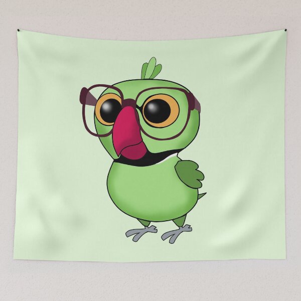 Item preview, Nerdy Birdy: Green Ringneck designed and sold by VivianRosalee.