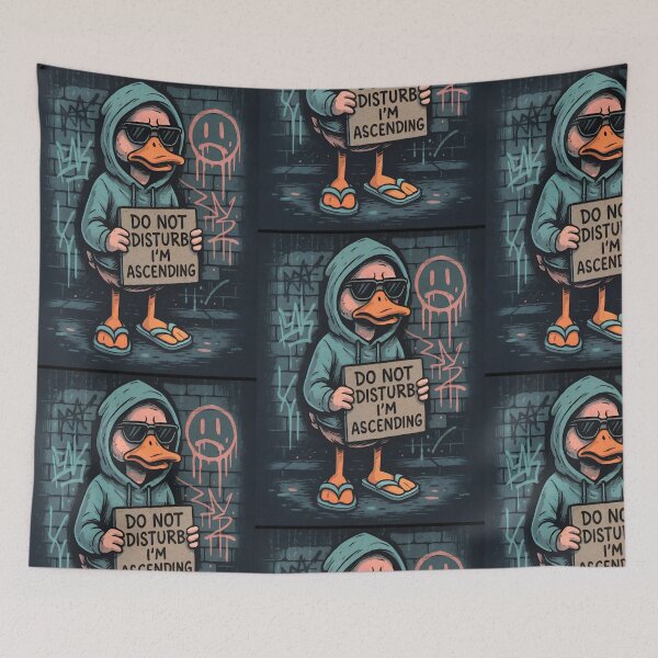 Item preview, Sad Duck Streetwear | Graffiti Hoodie Duck Art | Do Not Disturb I’m Ascending designed and sold by ReyDeLaCalle.