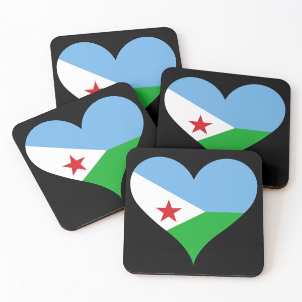 Item preview, Djibouti Heart Flag - Unité, Égalité, Paix designed and sold by NTGUILTY.