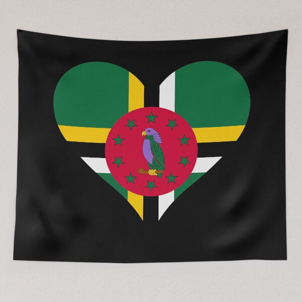 Item preview, Dominica Heart Flag - After God is the Earth designed and sold by NTGUILTY.