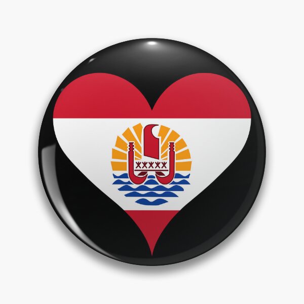 Item preview, French Polynesia Heart Flag - The Spirit of Freedom designed and sold by NTGUILTY.