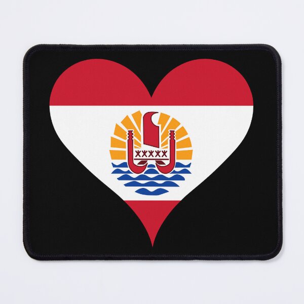 Item preview, French Polynesia Heart Flag - The Spirit of Freedom designed and sold by NTGUILTY.