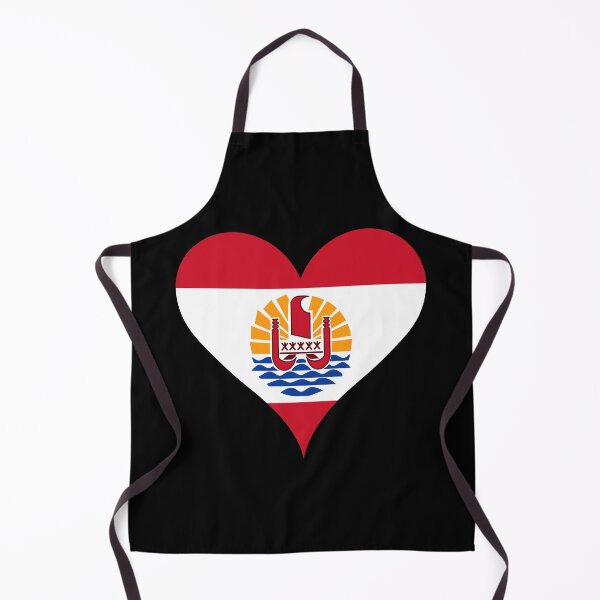 Item preview, French Polynesia Heart Flag - The Spirit of Freedom designed and sold by NTGUILTY.
