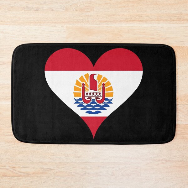 Item preview, French Polynesia Heart Flag - The Spirit of Freedom designed and sold by NTGUILTY.