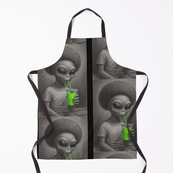 Item preview, Afro Alien Pop Art – Neon Cosmic Sketch with Boba Drink, Cultural Pride Sci-Fi Vibes designed and sold by ReyDeLaCalle.