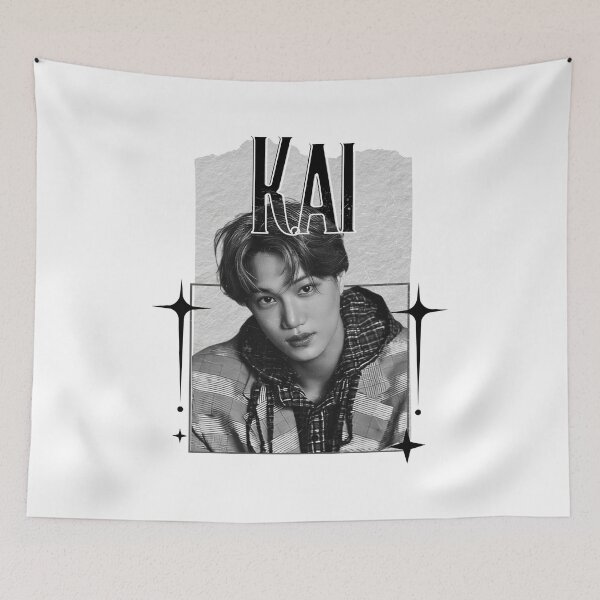 Item preview, Kai from EXO Kpop Soloist Scrapbook Collage Cozy Y2K Vintage Design designed and sold by HELL0WBELLO.