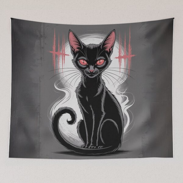 Item preview, Mystical Cat of the Blue Moon – Night Guardian of Dreams designed and sold by FusiTink.