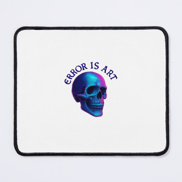 Item preview, Neon Glitch Skull with Gothic "Error is Art" Script – Transparent PNG Design designed and sold by Aucia.