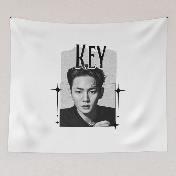 Item preview, Key from Shinee Kpop Soloist Scrapbook Collage Cozy Y2K Vintage Design designed and sold by HELL0WBELLO.