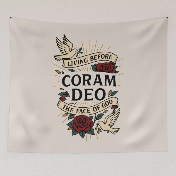 Item preview, CORAM DEO - LIVING BEFORE THE FACE OF GOD - Black Lettering designed and sold by Glory After Tears.