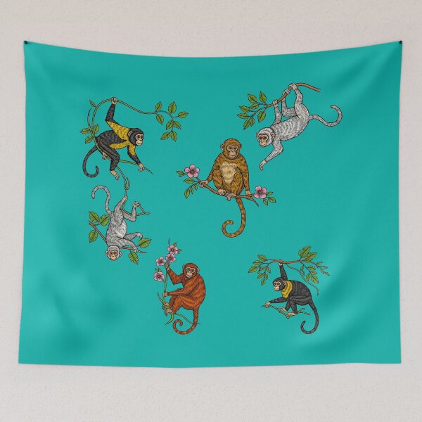 Item preview, Monkeys Hanging from Branches designed and sold by TeeARTHY.