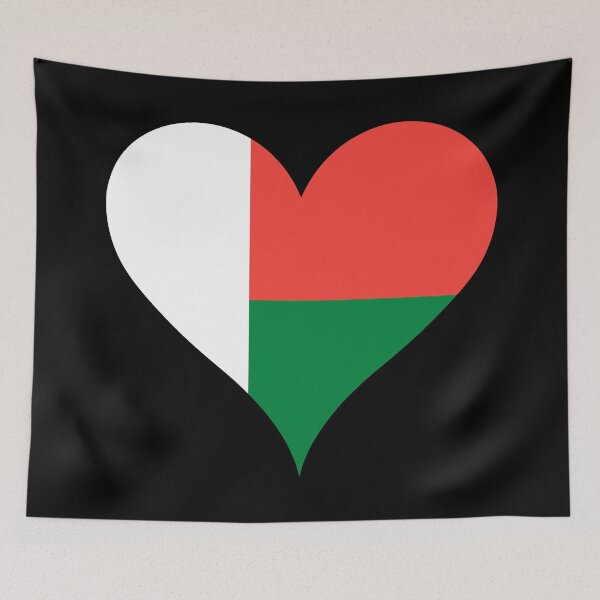 Item preview, Madagascar Heart Flag - Purity, Sovereignty, and Hope designed and sold by NTGUILTY.