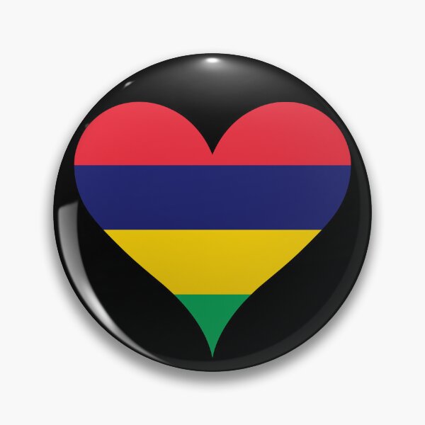 Item preview, Mauritius Heart Flag - The Four Bands designed and sold by NTGUILTY.