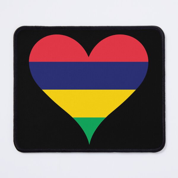 Item preview, Mauritius Heart Flag - The Four Bands designed and sold by NTGUILTY.