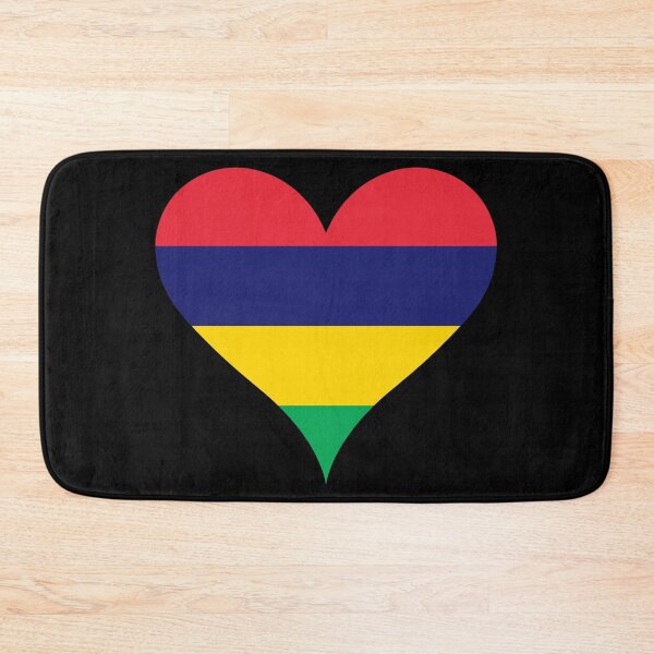 Item preview, Mauritius Heart Flag - The Four Bands designed and sold by NTGUILTY.