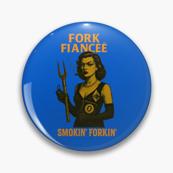 Item preview, "Fork Fiancée – Smokin’ Forkin’" | Crypto Femme Fatale Design designed and sold by BitCrop.