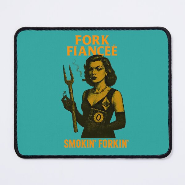 Item preview, "Fork Fiancée – Smokin’ Forkin’" | Crypto Femme Fatale Design designed and sold by BitCrop.