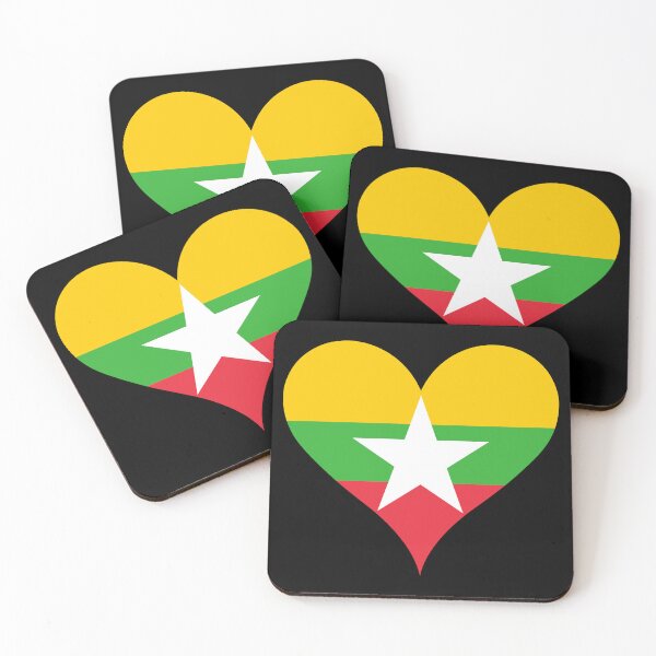 Item preview, Myanmar Heart Flag - Solidarity, Peace, Courage designed and sold by NTGUILTY.