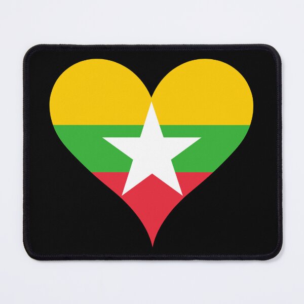 Item preview, Myanmar Heart Flag - Solidarity, Peace, Courage designed and sold by NTGUILTY.