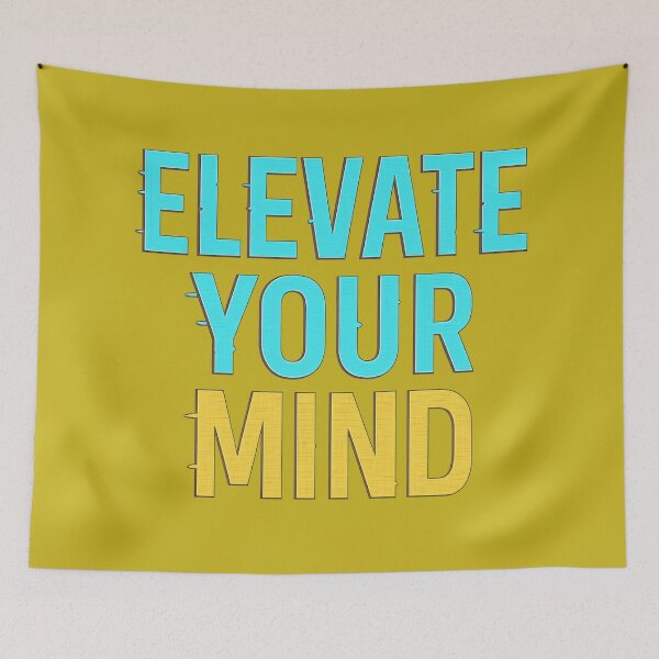 Item preview, Elevate Your Mind Neon Glow Design glitch designed and sold by ArtComixHaven.