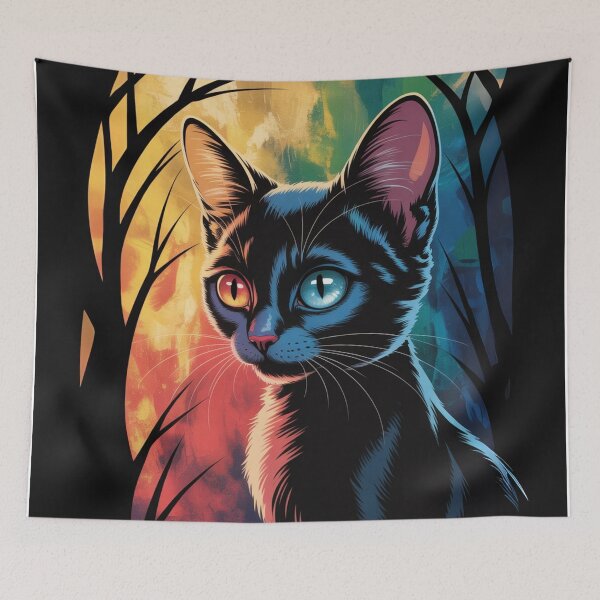 Item preview, Arcane Cat of the Night Forest – Spiritual Guardian of Nature designed and sold by FusiTink.