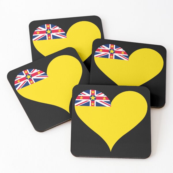 Item preview, Niue Heart Flag - The Rock of Polynesia designed and sold by NTGUILTY.