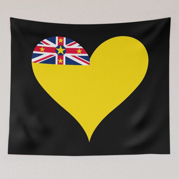 Item preview, Niue Heart Flag - The Rock of Polynesia designed and sold by NTGUILTY.