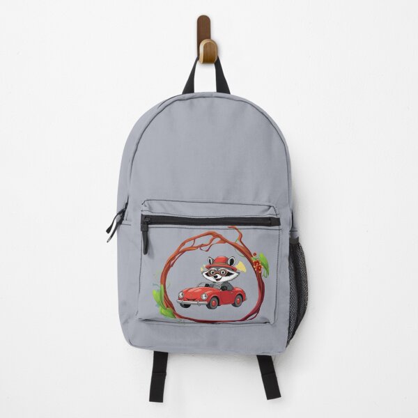 Item preview, Mapache en un coche rojo designed and sold by AVESARTICO.
