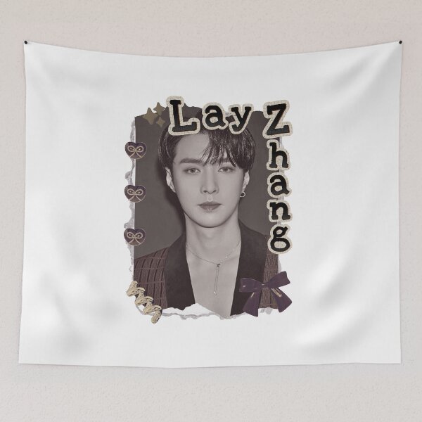 Item preview, Lay Zhang from EXO Kpop Soloist Scrapbook Collage Cozy Y2K Vintage Design designed and sold by HELL0WBELLO.