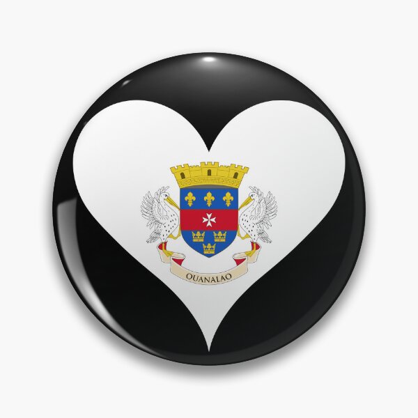 Item preview, Saint Barthélemy Heart Flag - Ouanalao Island Pride designed and sold by NTGUILTY.