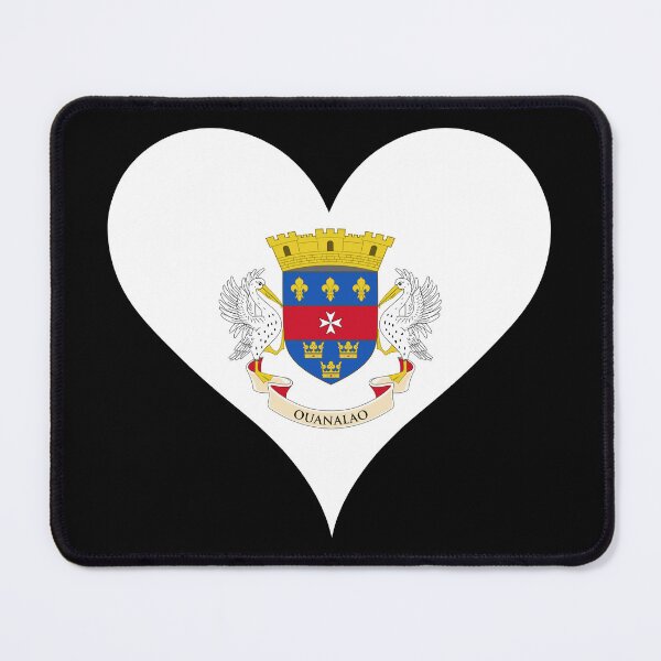 Item preview, Saint Barthélemy Heart Flag - Ouanalao Island Pride designed and sold by NTGUILTY.