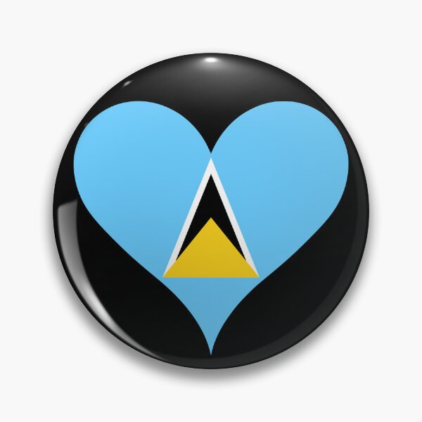 Item preview, Saint Lucia Heart Flag - Sunshine and Unity designed and sold by NTGUILTY.