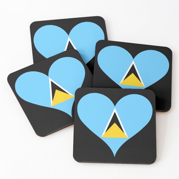 Item preview, Saint Lucia Heart Flag - Sunshine and Unity designed and sold by NTGUILTY.