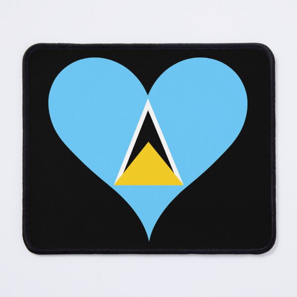 Item preview, Saint Lucia Heart Flag - Sunshine and Unity designed and sold by NTGUILTY.