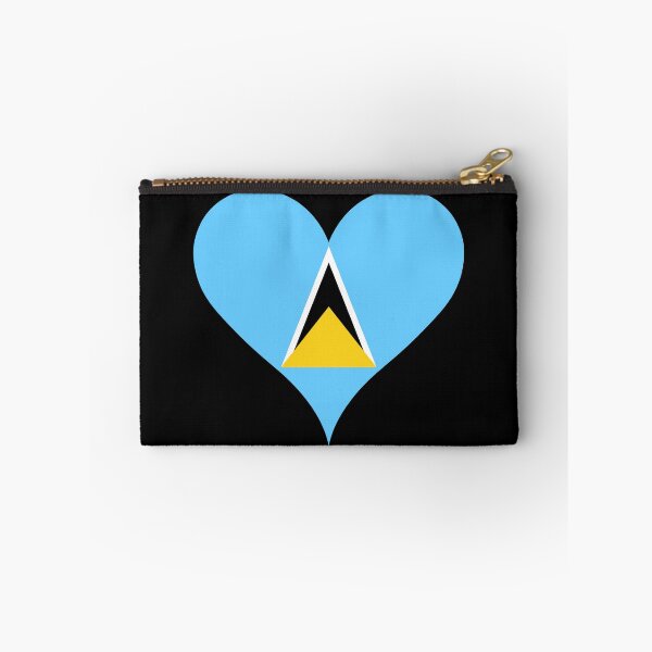Item preview, Saint Lucia Heart Flag - Sunshine and Unity designed and sold by NTGUILTY.