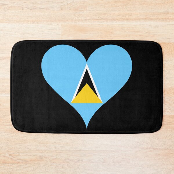Item preview, Saint Lucia Heart Flag - Sunshine and Unity designed and sold by NTGUILTY.
