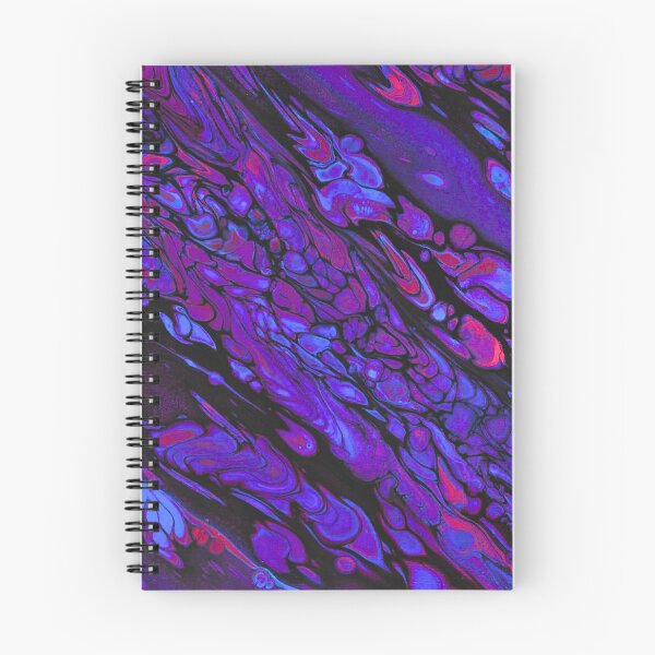 Item preview, Blue Pink & Purple Cell Swipes Fluid Art Print - Original Acrylic Pour Painting  designed and sold by marbledmoonart.