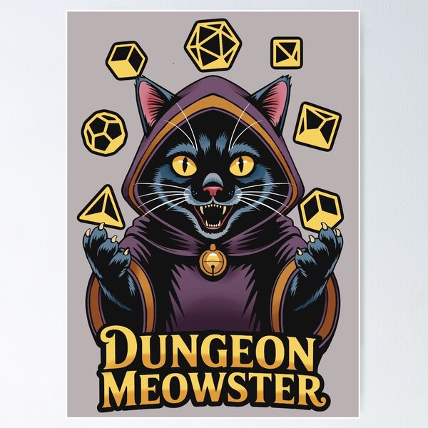 Item preview, Dungeon meowster - vintage cat dungeon master designed and sold by MrHide.