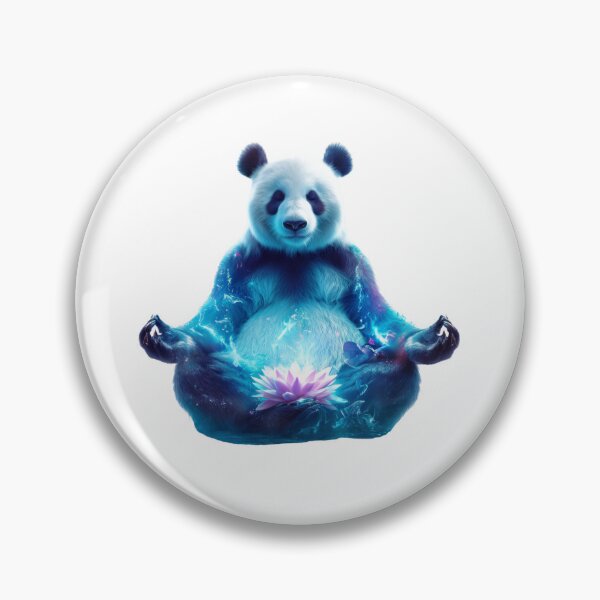 Item preview, Zen Panda in Lotus Pose – Mindful Nature Meditation Art designed and sold by VisionaryVeils.