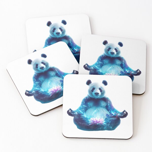 Item preview, Zen Panda in Lotus Pose – Mindful Nature Meditation Art designed and sold by VisionaryVeils.