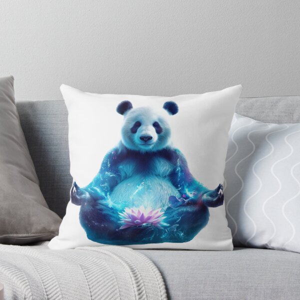 Item preview, Zen Panda in Lotus Pose – Mindful Nature Meditation Art designed and sold by VisionaryVeils.