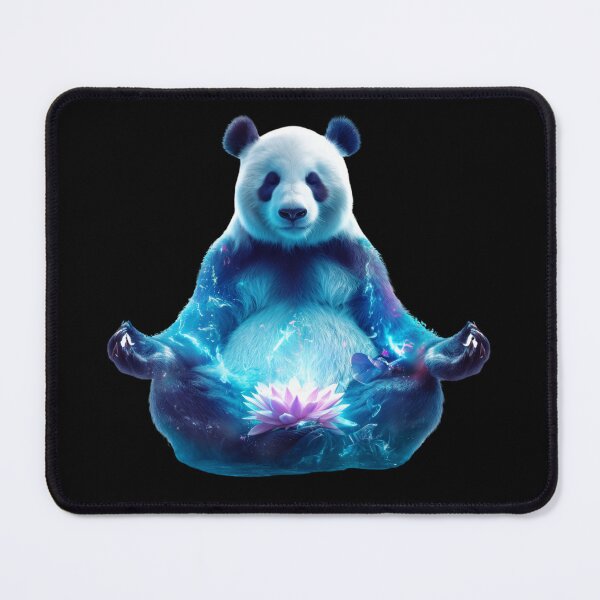 Item preview, Zen Panda in Lotus Pose – Mindful Nature Meditation Art designed and sold by VisionaryVeils.